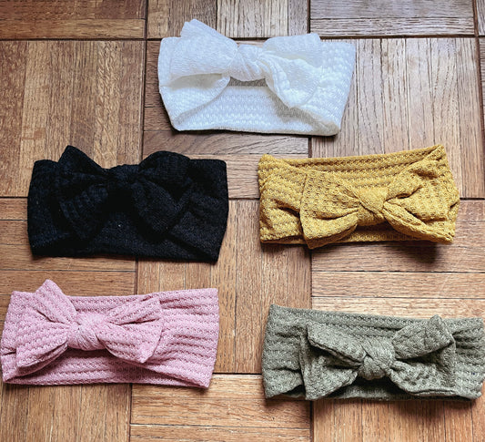 Waffle Headwrap Bows