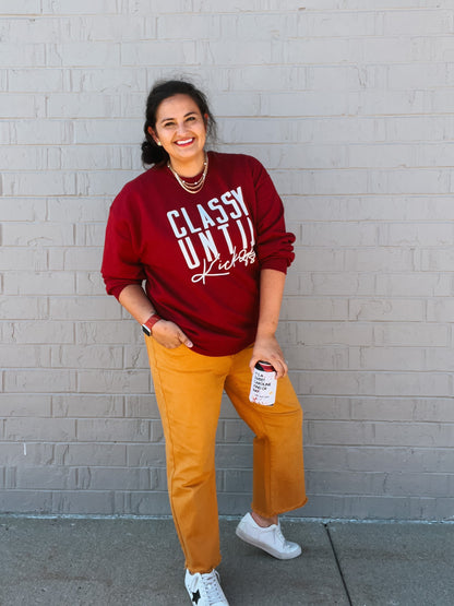 You're So Golden | Judy Blue Mustard Wide Leg Cropped Jeans